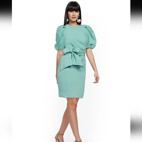 New York and Company Bow Accent Sheath Dress XXL - Picture 2 of 10